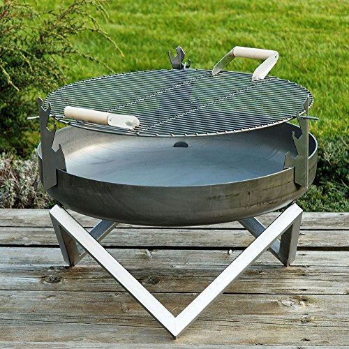 Grillrost für Designer-Feuerschale mit Z-Edelstahlfuß (63 cm Grillrost) - 4
