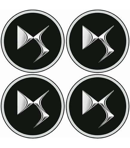 Lot De 4 Cache-moyeux Pour DS (Spirit, DS3, DS4, DS5, DS6, DS7) - 60 Mm - Plastique ABS - Installation Clip
