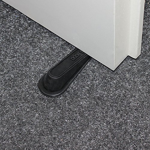 COM-FOUR® 4x Türstopper in Keilform aus weichem Gummi in schwarz (4 Stück) - 4