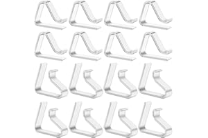 LOBVABA 16 Pcs Sujeta Manteles de Mesa Exterior, Pinzas para Manteles de Mesa, Pinzas sujeta manteles Exterior para Jardín Cocina Restaurante Boda Fiesta