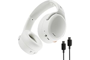 Skullcandy Crusher ANC 2 Słuchawki Bluetooth z Aktywną Redukcją Szumów 50 Godzin Słuchania Mocny Regulowany Bas Extra Charging Cable Android i iPhone Słuchawki Bezprzewodowe z Redukcją Szumów, Bone