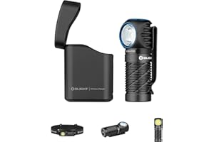 OLIGHT Perun 3 Mini Kit Lampada Frontale 1250 Lumen, Torcia Ricaricabile con Powerbank 5000mAh Portata 155m IPX8 5 Modalità Luce Ideale per Outdoor Trekking e Lavoro (Nero)