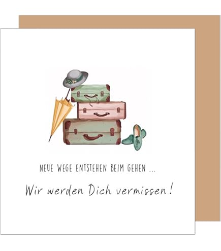 Edition Seidel Abschiedskarte DIN A4 - Premium Grußkarte Für Kollegen