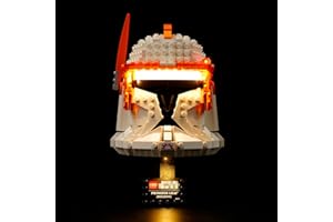 cooldac LED Licht-Kit für Kompatibel mit Lego 75350 Star Wars Clone Commander Cody Helm, Led Beleuchtungs Set Kompatibel mit Lego 75350 Star Wars Clone Commander(nur Lichter, Keine Modelle)