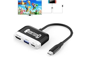 ‎RREAKA RREAKA Switch Dock for Nintendo Switch OLED, 3 in 1 Switch TV Adapter with 4K HDMI, USB 3.0 Port, Type C 100W Charging, Portable Switch Docking Station Travel, for Samsung Dex S24, MacBook ﻿
