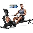 Rowing Machine（2025）, CHAOKE Magnetic Rowing Machines for Home 350 LBs Weight Capacity, 16 Levels Resistance Row Machine with Dual Slide Rail Space-Saving Vertical Storage, Easy Assembly