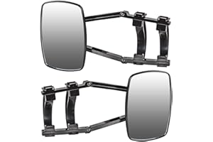 FUNVALLEY SURPERFECT 2 x Caravan Towing Mirrors Universal Wing Mirror Extensions Attachments for Cars, Adjustable Wing Mirrors for Cars/Caravans Safe Universal Pair