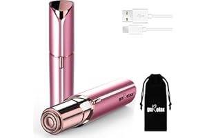‎GURELAX Haarentferner für Damen, über USB wiederaufladbar, schmerzfreie Haarentfernung, wasserdichter Rasierer mit LED-Licht für Pfirsich-Flockzz, feines Haar, Kinn, Wange (Rose Madder)