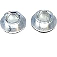 Team Dogz 10mm Scooter Wheel Bearing Spacers (Pair) - Silver UFO - For Kids Push Kick Stunt Scooters