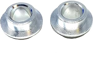 Team Dogz 10mm Scooter Wheel Bearing Spacers (Pair) - Silver UFO - For Kids Push Kick Stunt Scooters