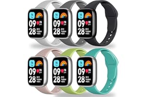 Monuary 2-6 Pezzi Cinturino Compatibili con Redmi Watch 3 Active, Bracciale di Sportivi Colorati, Morbidi e Traspiranti, Sgancio Rapido