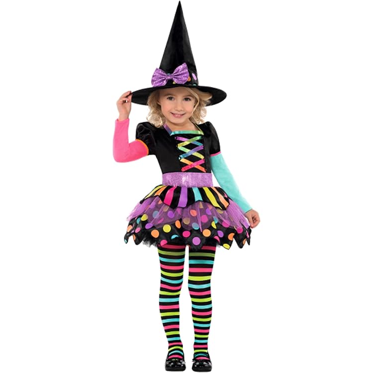 Kinderkostüm Hexe – Kleid Mit Hexenhut | Gr. 140 | Für Karneval, Halloween, Mottoparty | Widmann Milano