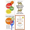 Tim Spector Collection 4 Books Set (Food for Life, Identically Different, Spoon-Fed, The Diet Myth)