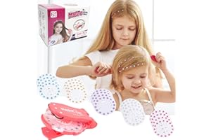 langjiao Kit de 375 pièces pour Cheveux, Machine à Cheveux Diamant, Ensemble de Recharge de Bijoux , Outil de Coiffure , Excellent Coffret Cadeau pour Filles, Enfants, Femmes.