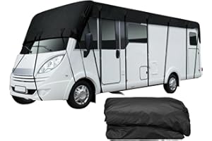 WEDHAPY Caravan Cover Travel Trailer Cover Rv Covers 210d Oxford Cloth Weather-Resistant Rv Caravan Roof Cover,21x10 Ft Foldable Motorhome Roof Cover Tarpaulin Protection Universal Fit for Rv Travel Car