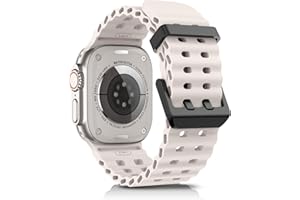 chinbersky Ocean Pasek do Apple Watch Ultra 2/ Ultra 49 mm, 46 mm, 45 mm, 44 mm, 42 mm, oddychający, sportowy, silikonowy pasek zamienny do iWatch SE Series 10, 9, 8, 7, 6, 5, 4, 3, 2, 1