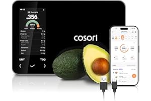 COSORI Smart Kitchen Food Scales Digital, Premium Calorie Counting Scale with Free App, Track 19 Nutrients, On-Screen Nutrient Info, USB-C Charging, Complete Nutrition Control, Eat Smarter Every Day