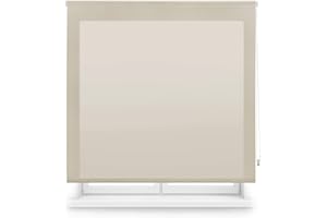 Blindecor Ara | Tenda a rullo traslucida tinta unita - Marrone chiaro, 100 x 250 cm (Larghezza x Altezza) | Dimensioni del tessuto 97 x 245 cm | Tenda per interne