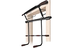 ‎ATHLETICPRO AthleticPro - Klimmzugstange Türrahmen mit Dip Station– Belastbar bis 200KG – Sichere Pull up bar - 20 cm höher im Rahmen –Dips&Push Up