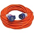 Leisurewize - Heavy Duty 230v Caravan Site Extension Lead, Bright Orange - Camping Mains Hook Up Cable (25 Metre)