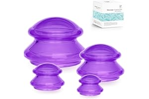 FUNXIM Schröpfgläser silikon, Ultra Clear Silikon Schröpfen Anti Cellulite Cup, Vakuum Schröpfen zur Reduzierung von Cellulite und myofaszialen Freisetzung for Masseur und Heimgebrauch