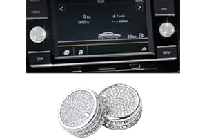 VDARK for Volkswagen Jetta Accessories Bling Car Accessories Interior Volume Switch Knob Covers for Jetta GLI/Tiguan/Golf/Altas/Taos 2er Pack