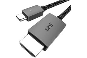 uni Cavo da USB C a HDMI 4K 3m, Cavo da USB Tipo C a HDMI, [Compatibile con Thunderbolt 3] per MacBook Pro/Air 2020, iPad Air 4, iPad Pro 2021, iMac, S21, XPS ecc.