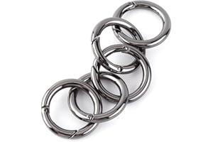 KEENSO Juego de Mosquetón de Seguridad, Mosqueton Redondo, Enganches para Bolsa