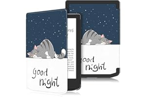 DINGGUAGUA Custodia per Pocketbook Verse ‎PB629 /Verse Pro PB634 e-Book Reader 6 Pollici eCarta Tablet,Folio-Cover con Auto Sveglia/Sonno,Gatto pigro