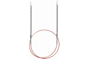 Addi Novel-Ferro Circolare Quadrato, 60 x 4 mm, Metallo, Rosso, 60cm 4.00mm