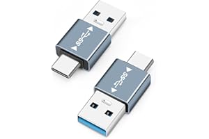 Seminer USB 3.1 Stecker auf USBC Stecker Adapter (2er Pack), USB-A auf USB- C Stecker, 10G Datenübertragung für Smartphone, Tablet, Laptop, Powerbank