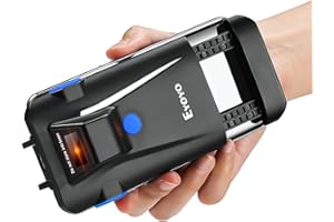 EYOYO Czytnik kodów kreskowych Bluetooth 2D, Klip Skaner Retro Przenośny Akumulator Bezprzewodowy 3-w-1 USB do zarządzania zapasami Magazyn Szczegóły dla Telefonu z systemem Android, IOS