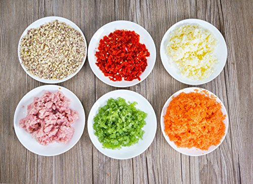 keynis® Gemüse und Obst Zwiebel Zerkleinerer Manuell Hacken Schneiden Mischen mit 3 Klingen - 9