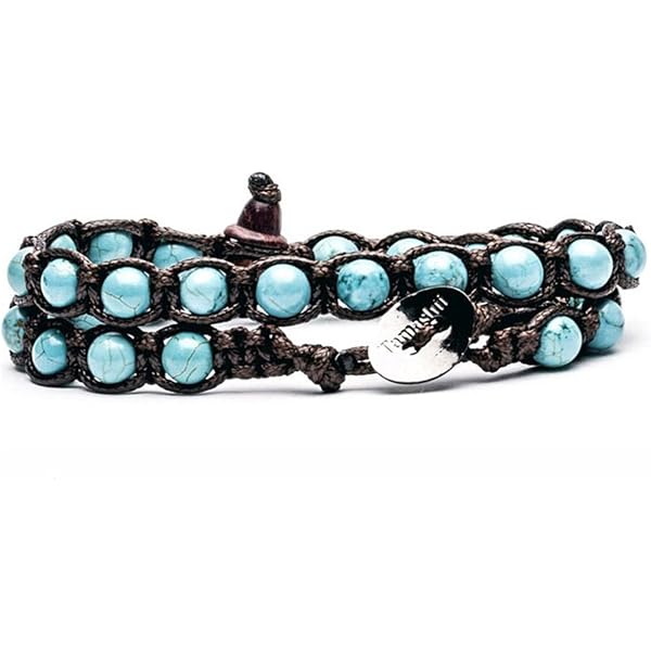 TAMASHII Bracciale Tibetano In Agata Muschiata Doppio Giro - Unisex, Benedetto, Con Scatola, BHS600-17 - 2