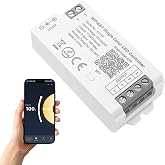 JBdusn DC12-24V C01W Monochrome WiFi LED Strip Controller with Dimmable Brightness