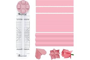 Pappersskärare kantskärare, 4-i-1 skärmaskin papper med skärlinjeguide och sidolinjal, multifunktion rotation pappersskärmask