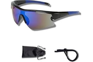 BAYTECH Gafas de Sol - Deportivas Padel Pesca Running Carrera Ciclismo Golf y más- Deporte para Hombre y Mujer, Gafas de Proteccion con Lentes UV400 - Incluye Cuerda Correa de Sujeción