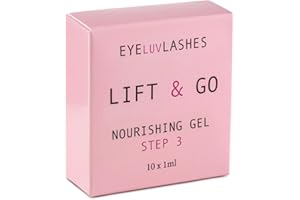 EYELUVLASHES PROFESSIONAL EYELASH EXTENSIONS 10 x 1ml Lash Lift Nourishing Lotion Sachets Lash Lifting Brow Lamination Eyeluvlashes Vegan Cruelty Free NOURISHING LOTION STEP 3 (10 SACHETS)