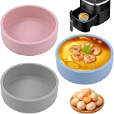 3 Pieces Egg Poacher for Air Fryer, Reusable Silicone Mold Air Fryer | 9.5 x 3.5 cm Silicone Air Fryer Mould for Eggs, Muffin