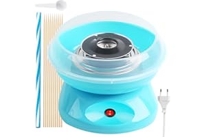 BORDEAG Zuckerwattemaschine Für Zuhause, Zuckerwatte Maschine, Retro Cotton Candy Machine, 450w Für Verschiedene Partys Einfache Bedienung Und Leicht Reinigen Cotton Candy Machine Inkl. Zubehör(Blau)