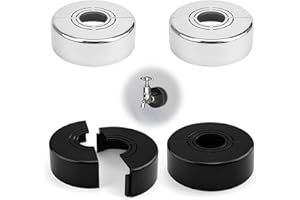 LONGHAO 4 pcs Embellecedor Grifo Ducha Collar De Cubierta de Pared de Tubería Rosetón de Grifo de Ducha Plano,3 Tamaños en 1,para Diámetros de 20MM /25MM/33MM,para Decoración de Grifos (#1)
