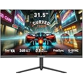 GAMEBOOSTER 31.5" GB-32C240FP 240Hz 0.5Ms Fast VA FHD Pivot Curved RGB Gaming Monitor