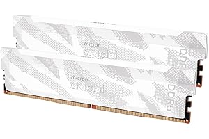 Crucial Pro RAM DDR5 32GB Kit (2x16GB) 6400MHz CL32, Overclocking Gaming, Memoria per Computer, Intel XMP 3.0 / AMD EXPO, Bianco - CP2K16G64C32U5W