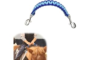 vomvomp Saddle Balance Strap with Snaps for English Saddle Training Handle, Ideal for Horse Riding, Blue, 14 Inches