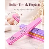 Profesyonel Tırnak &Uuml;st&uuml; T&ouml;rp&uuml; Buffer 100 180 Renkli Yarım Ay 1 Adet | 1 Adet, 100 180 Grit, Yarım Ay Şekli, Renkli Tasarım