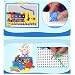 Fajiabao Birthday Gifts for Kids 350 Piece Mushrooms Nails Flashboard Blocks Puzzle Changeable Toy Set with Basket for Early Educational Learning