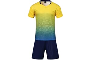 BOZEVON Boys Football Tracksuits - Kids Training Sports Sportswear Soccer Jersey Uniform Suit Summer Short Sleeve Football Pyjamas Clothing Set - T-Shirts & Shorts