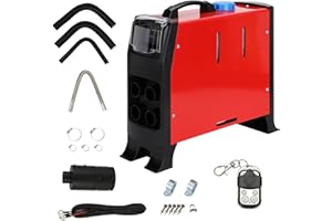 Trintion 12V 5Kw Air Diesel Heater 4 Holes Portable Night Car Heater Diesel Vehicle Heater Set LCD Monitor Remote Parking Heater Fast for RV Truck Bus Boat Touring Car Caravans Motorhomes