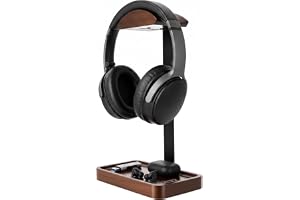 AULSAM Wood hörlursstativ för Over Ear och spelhörlurar