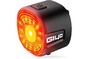 NIUAWASA Inteligentne tylne światła rowerowe, czujnik hamulca, automatyczne włączanie/wyłączanie, tylne światło rowerowe, ładowane przez USB, IP66, wodoodporne, 6 trybów LED, tylne światło rowerowe,